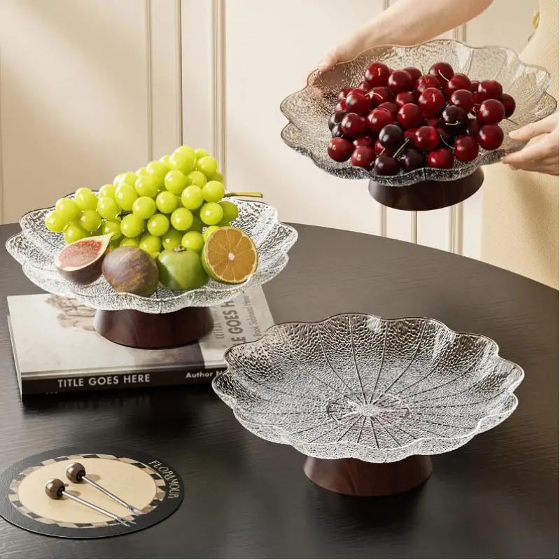 Elegant Footed Fruit Bowl Pedestal Plate – BPA-Free Plastic