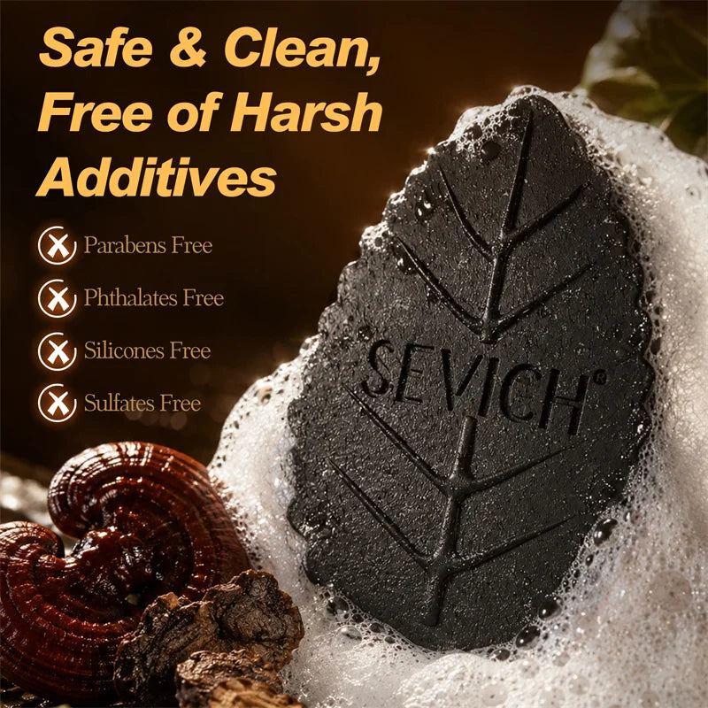 SEVICH Herbal Black Solid Shampoo Bar 120g | Oil Control