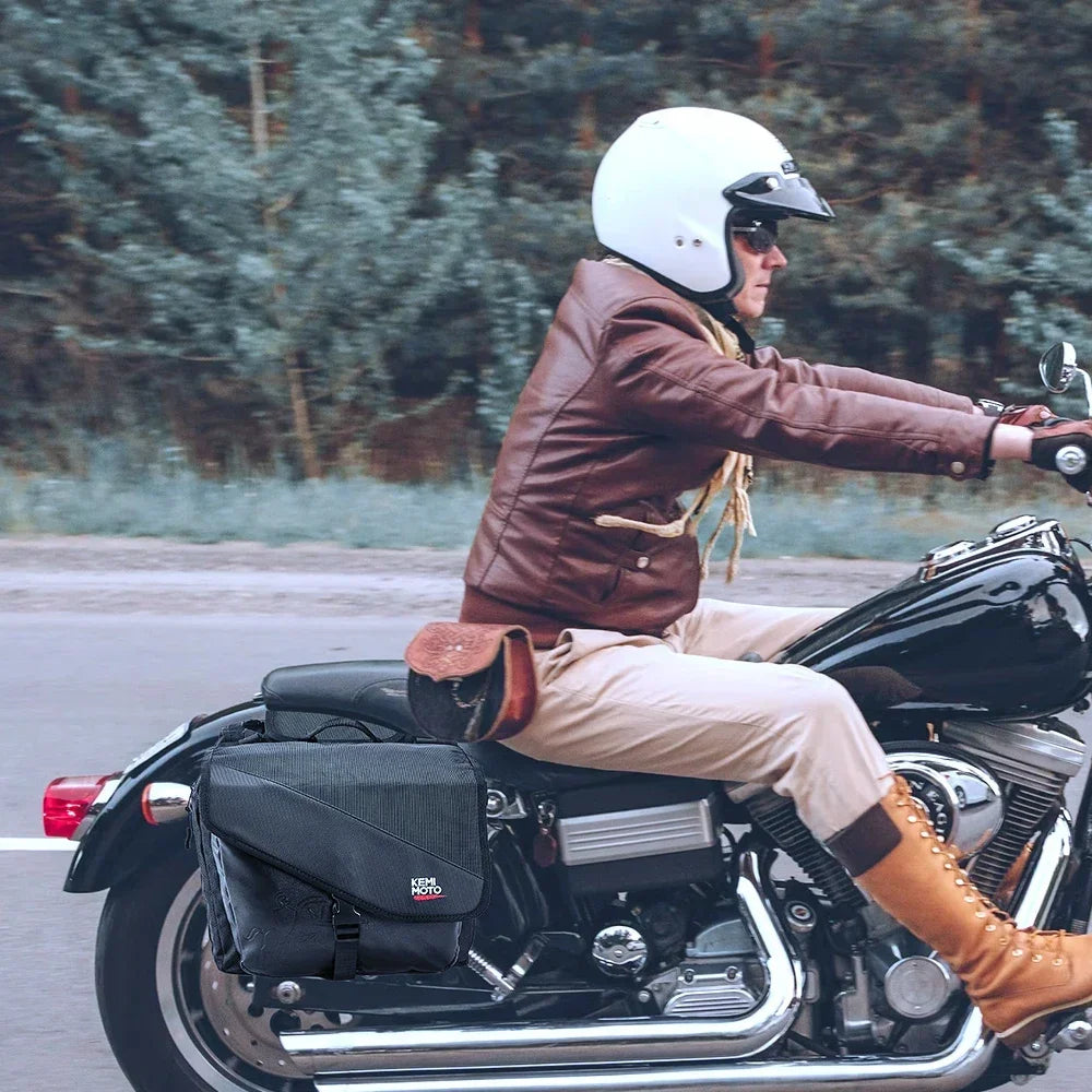 KEMITOUR 40L Motorcycle Saddlebags with Rain Cover | Panniers