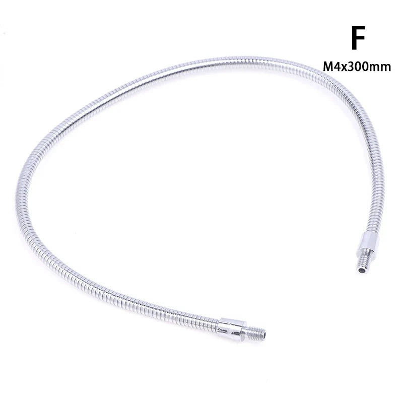 M4 Flexible Gooseneck Microphone Hose – Black & Silver, 10–40cm