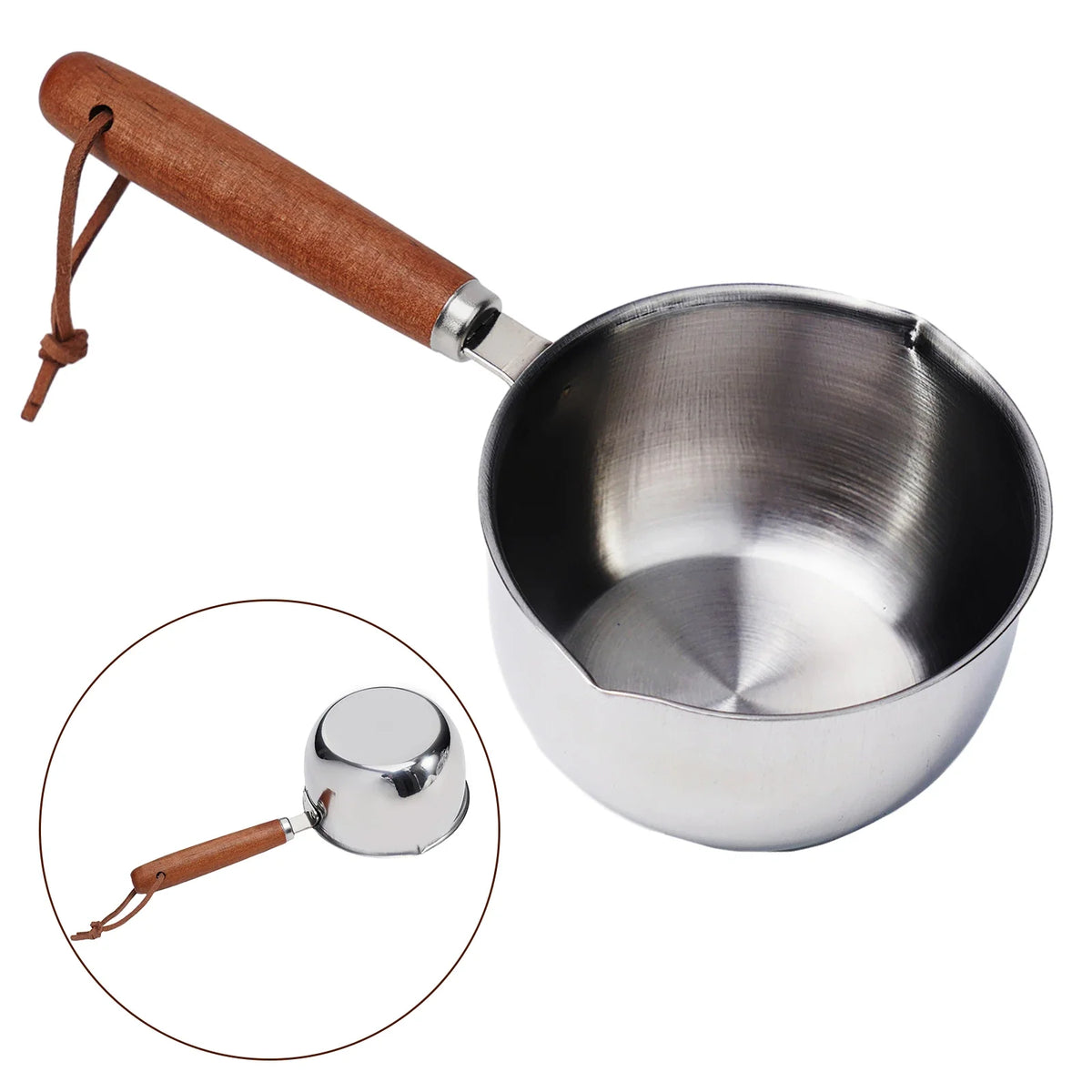 Stainless Steel Milk Pan Small Saucepan Butter Warmer 150–500ml