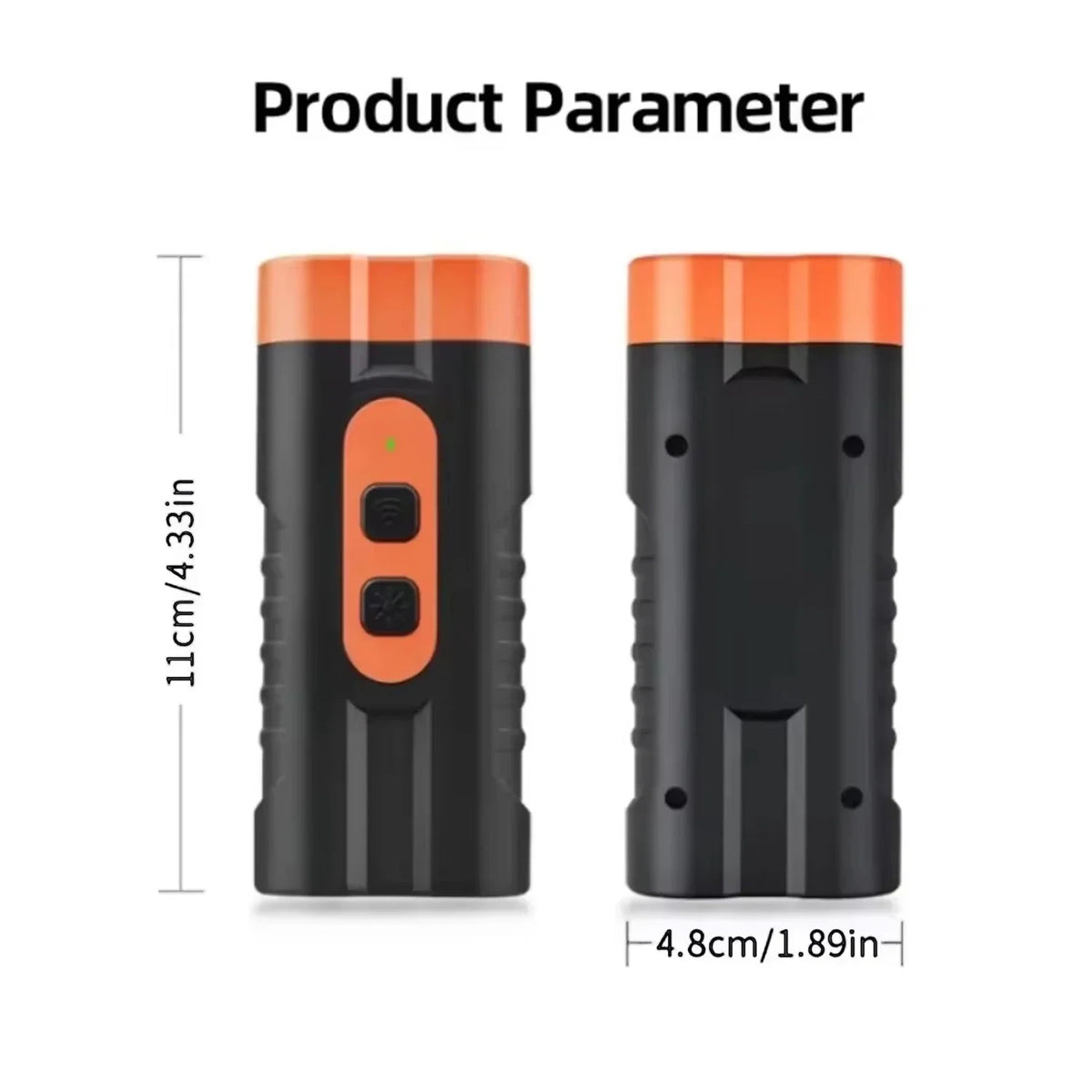 USB Rechargeable Dual Head Ultrasonic Dog Trainer + LED Flashlight
