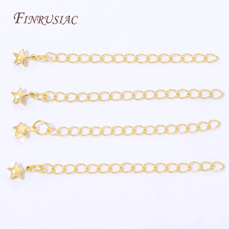18K Gold Plated Star Chain Extender – Oval Cable Extension