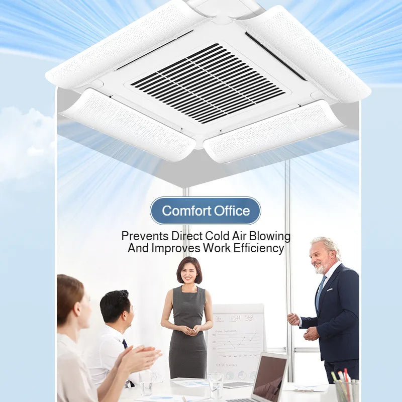 180° Adjustable Ceiling AC Vent Deflector – No-Drill Baffle