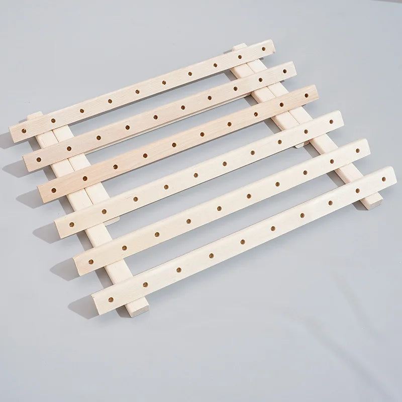 60-Spool Wooden Foldable Thread Rack – Sewing & Embroidery