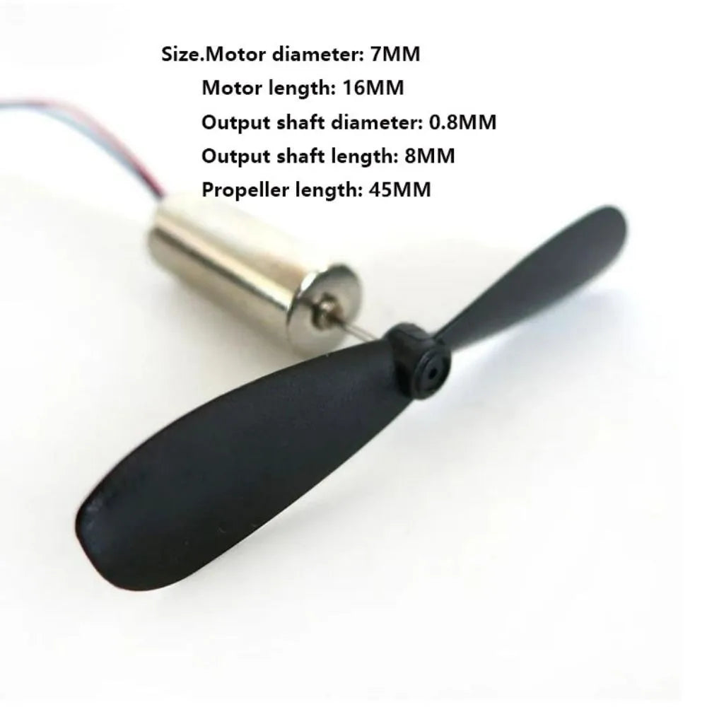 716 Coreless DC Motor with Propeller 3.7–4.2V | 2-Pack