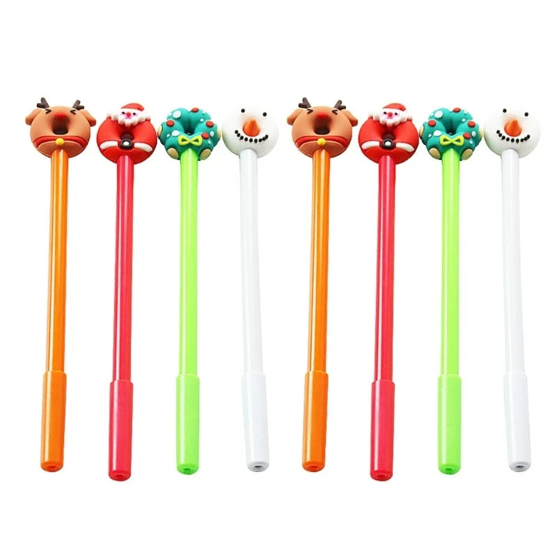 8-Pack Christmas Cartoon Gel Pens | Stocking Fillers for Kids