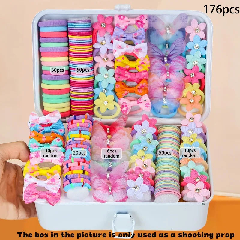 Girls Bow Hair Accessories Set – Colorful Princess Gift