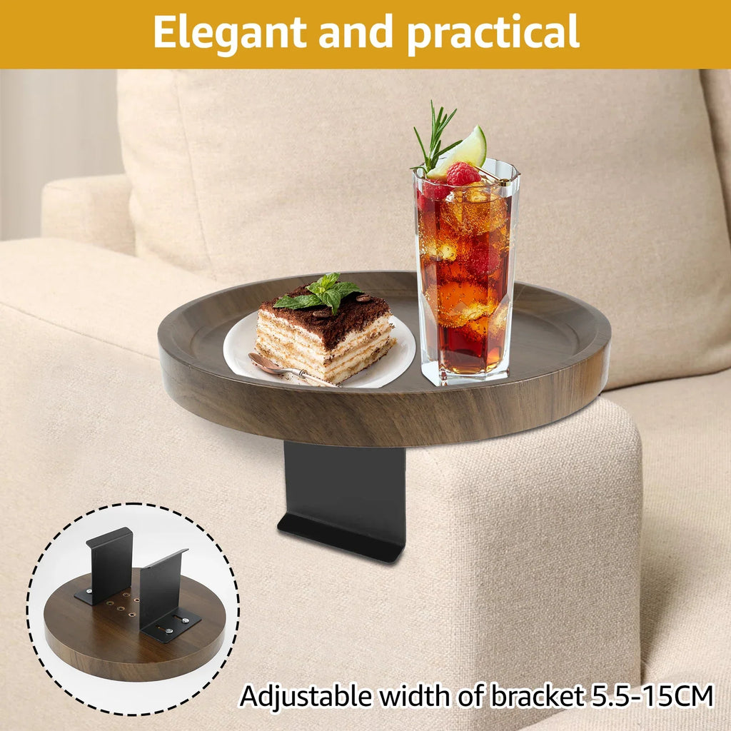 Wooden Sofa Armrest Tray – Adjustable Couch Organizer