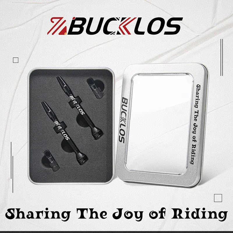 BUCKLOS Tubeless Presta Valve CNC Alloy 40–100mm Road MTB
