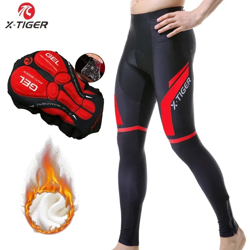 X-Tiger Men's Winter Thermal Cycling Tights | 5D Gel Pad