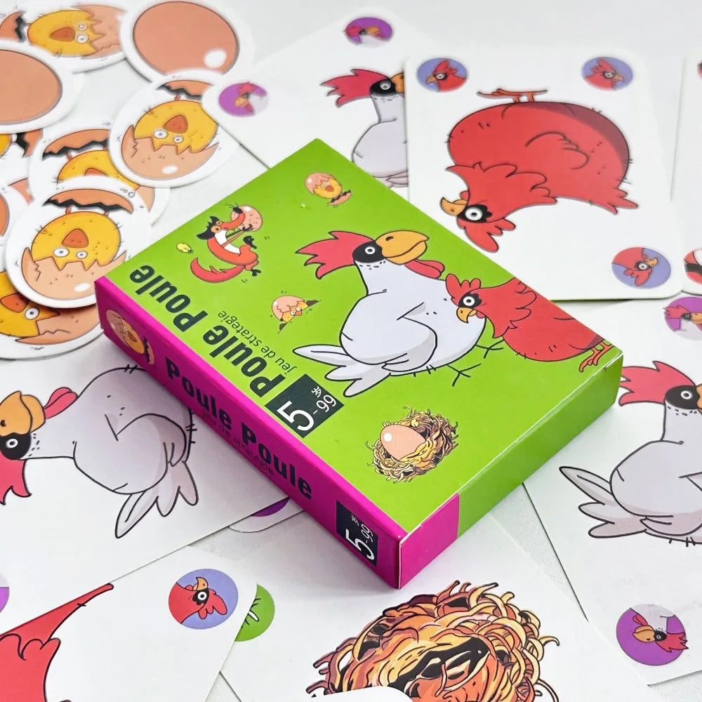 Cartoon Card Board Game Set – Chicken, Black Sheep | Kids 3–12