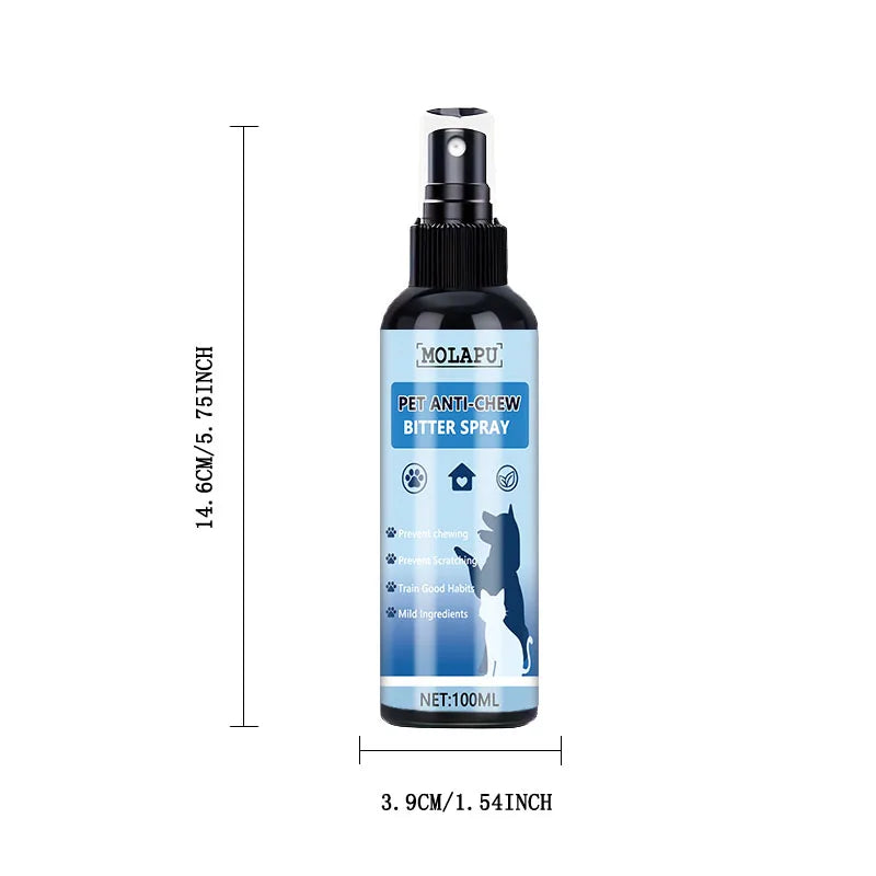 Super Bitter Anti-Bite Spray – Pet Chewing Deterrent Training