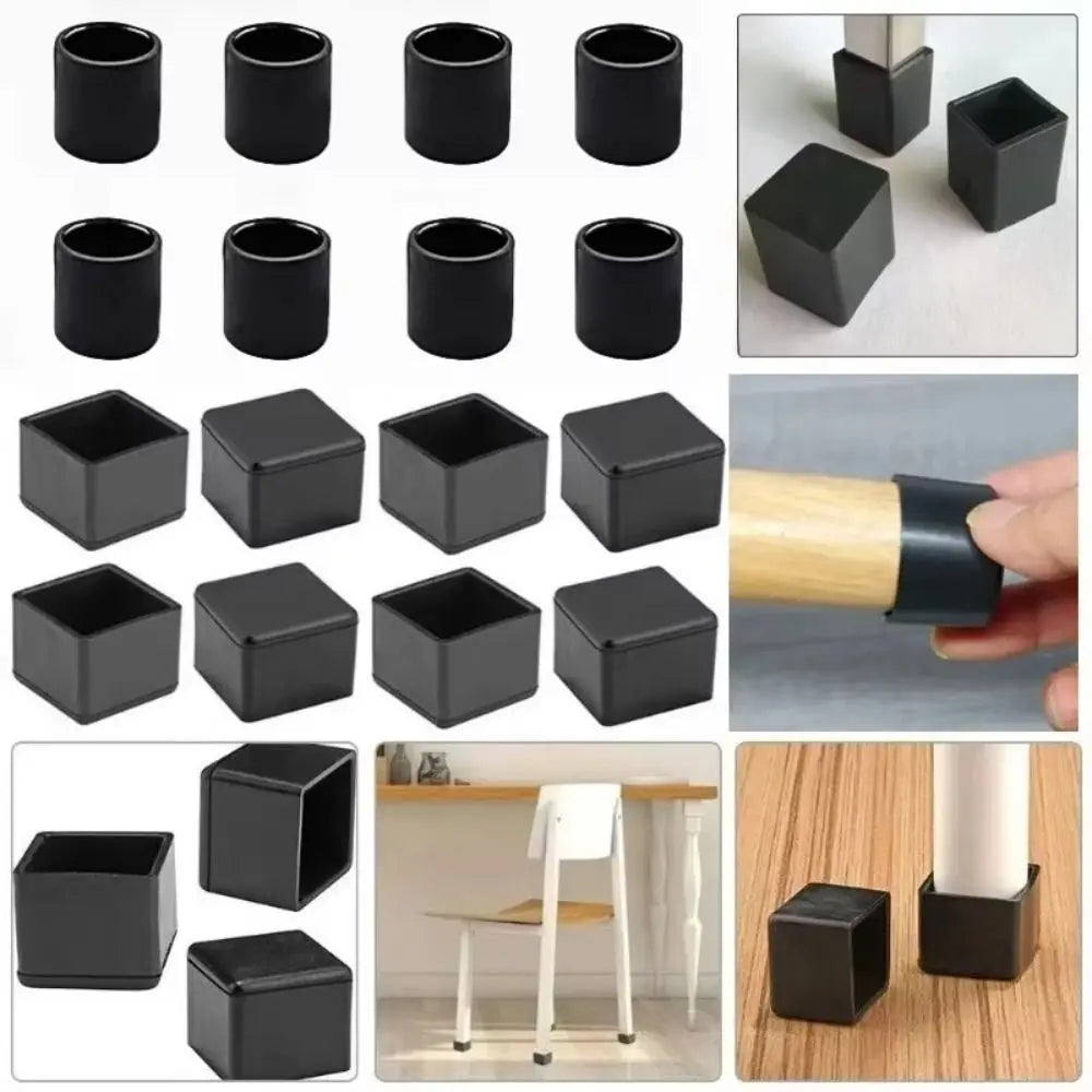 Non-Slip Chair Leg Caps – Furniture Floor Protectors 4 Pack
