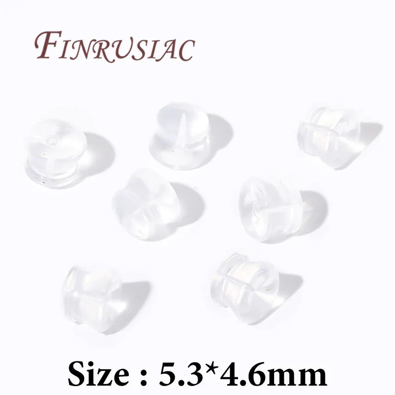 Silicone Earring Backs Stoppers – Gold Plated DIY Findings 50/100Pcs