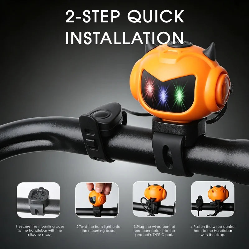 Nixie Bike Electric Horn Type-C Rechargeable, 5 Sound Modes