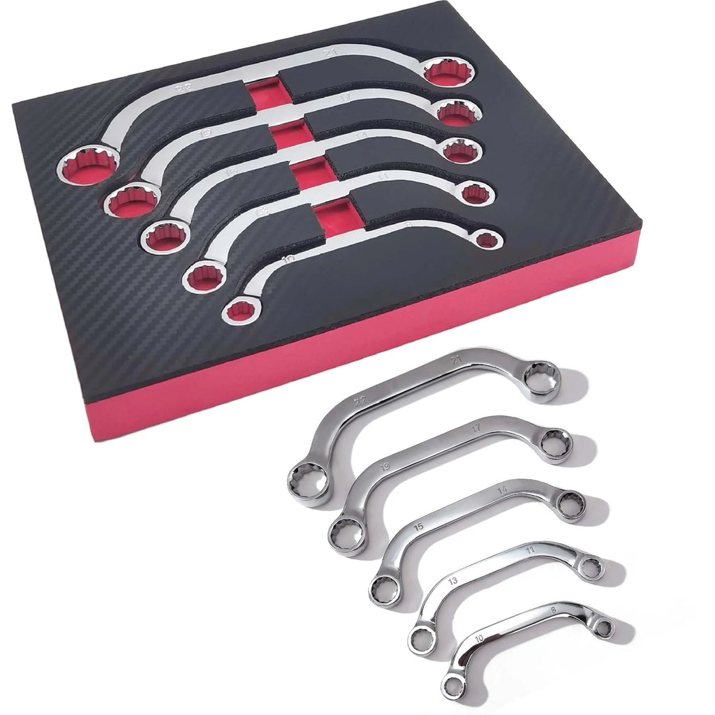 12-Point Metric Half Moon Wrench Set 8mm–22mm | 5 Piece