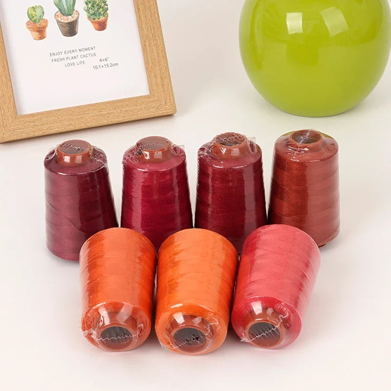 402 Red Polyester Sewing Thread 7-Pack – 800 Yards Small Cone