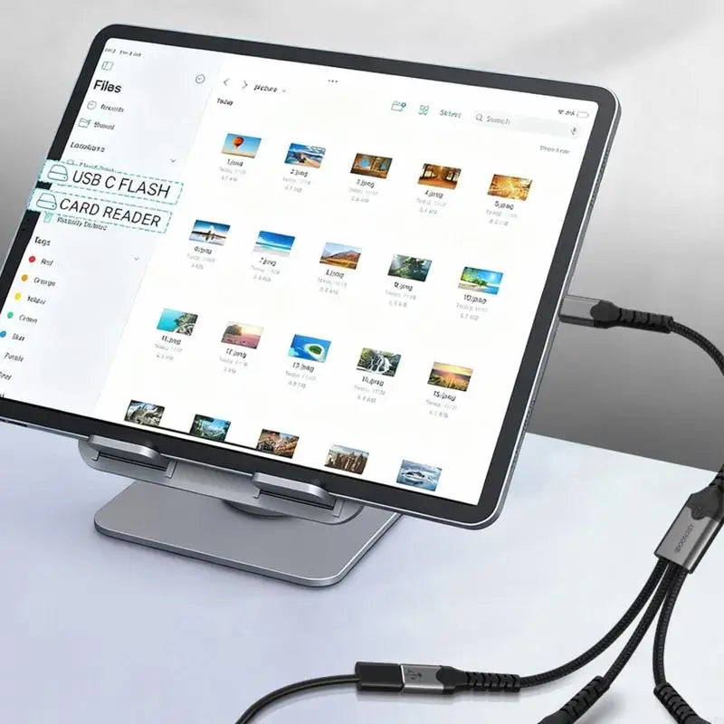 USB-C Braided Splitter Hub 3-Port Female Adapter | USB 3.1