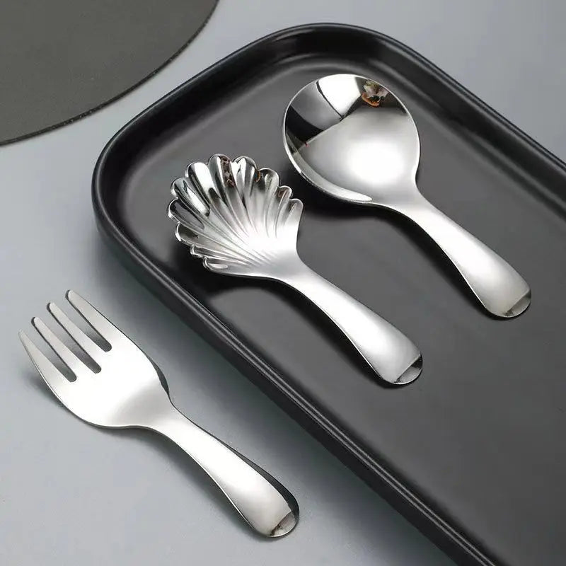 Retro Shell Tea Spoon – Stainless Steel Dessert Spoon