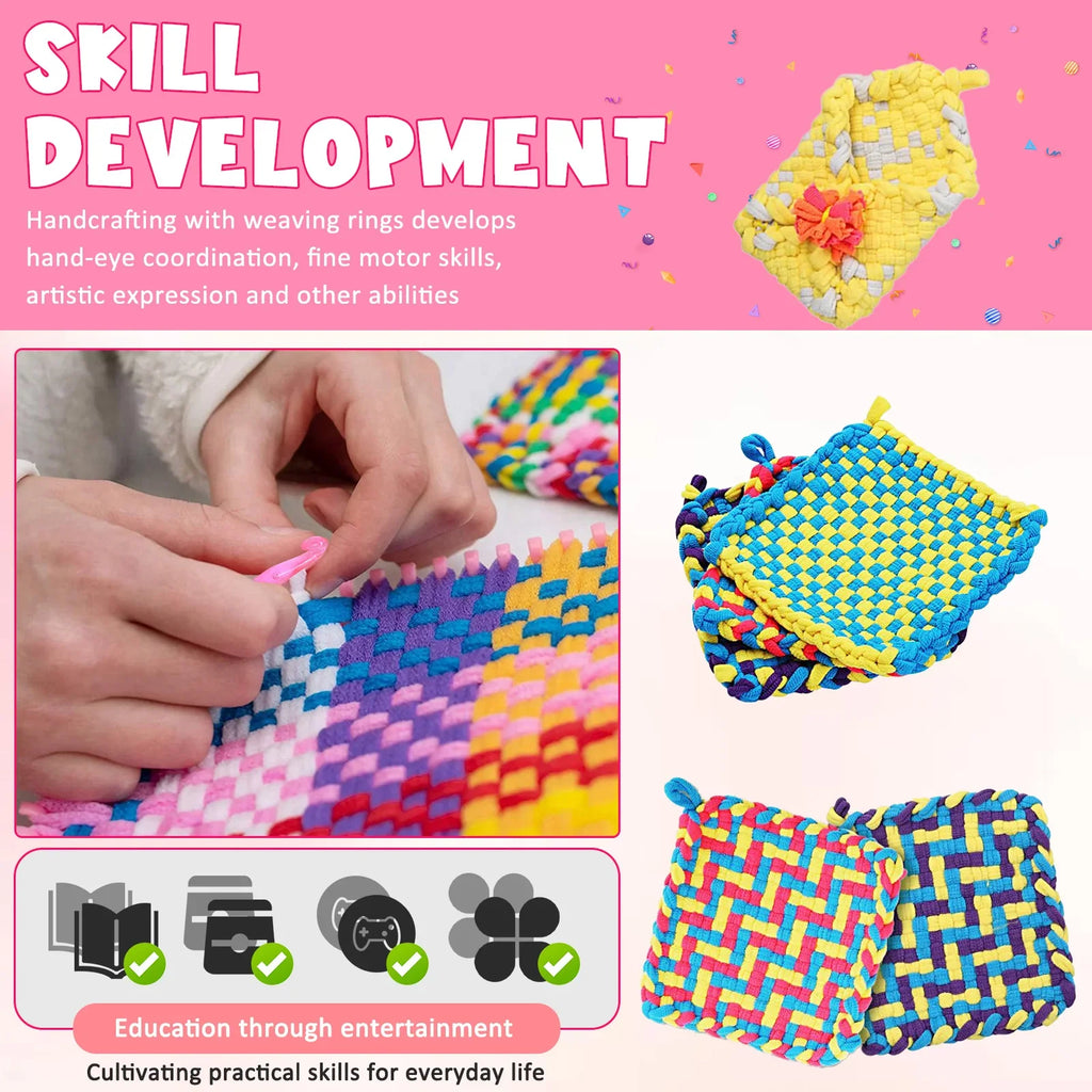 Elastic Loom Bands Refill Kit – 1000pcs DIY Weaving Set