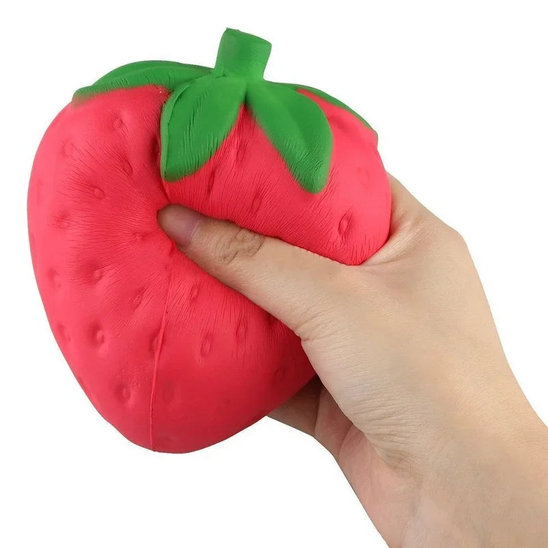 Super Jumbo Strawberry Squishy Slow Rising Fidget Toy – Non-Toxic