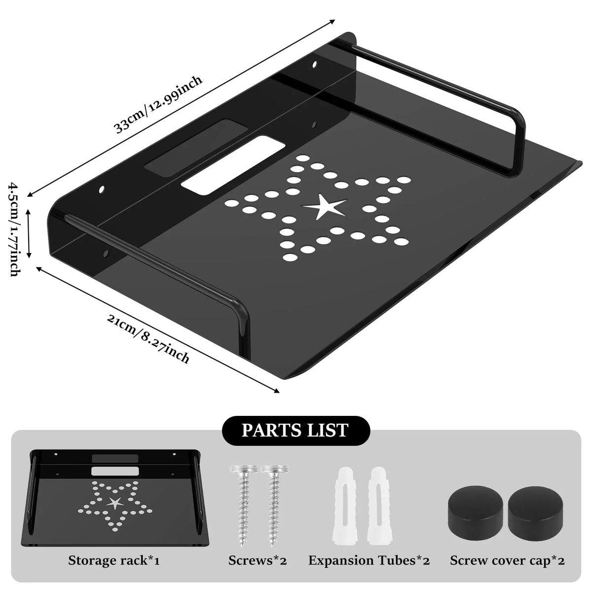 Wall Mount Floating Shelf for Projector, Router & TV Box