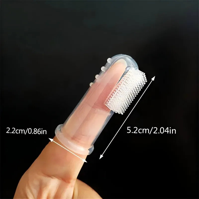 Soft Silicone Pet Finger Toothbrush for Dogs & Cats