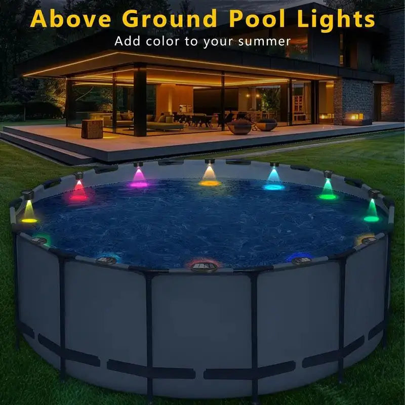 Solar RGB LED Garden Step & Pool Edge Light – Waterproof