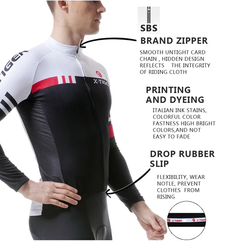 X-TIGER Winter Thermal Cycling Jersey | Long Sleeve Unisex