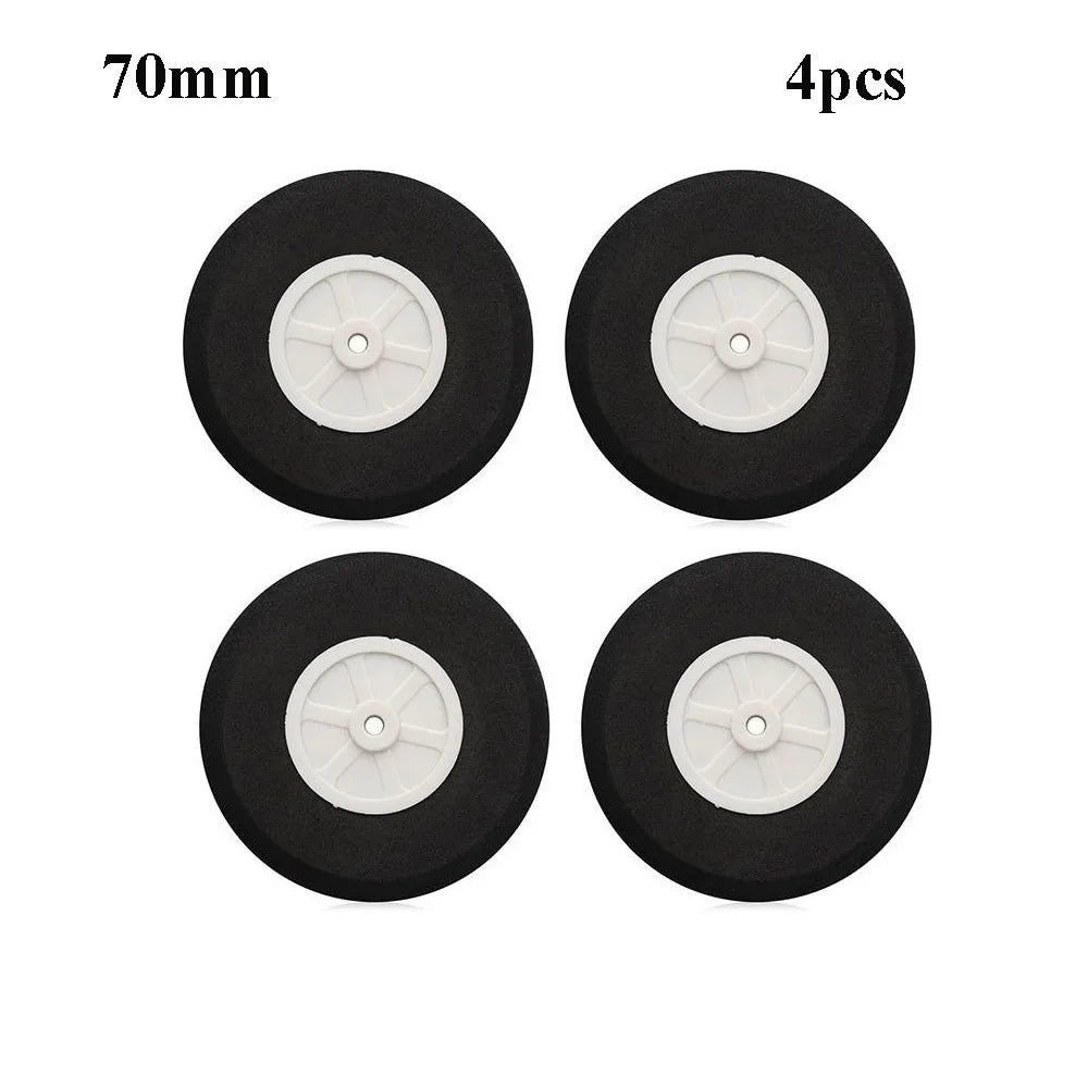 4pcs EVA Sponge Wheels 25–76mm DIY RC Plane Aircraft Parts