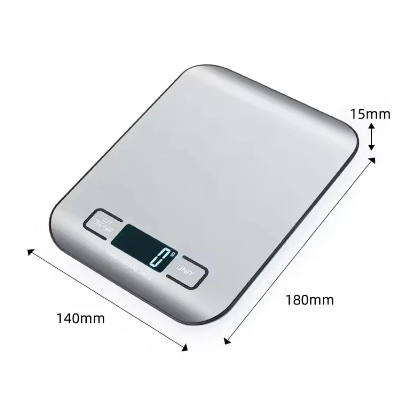 Precision 5kg Digital Kitchen Scale | Stainless Steel LED Display