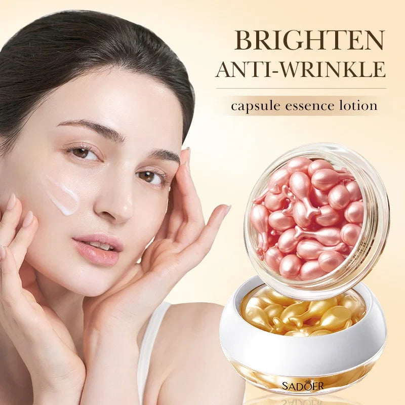 Rose & Snail Extract Face Serum Capsules – Brightening Moisturizer