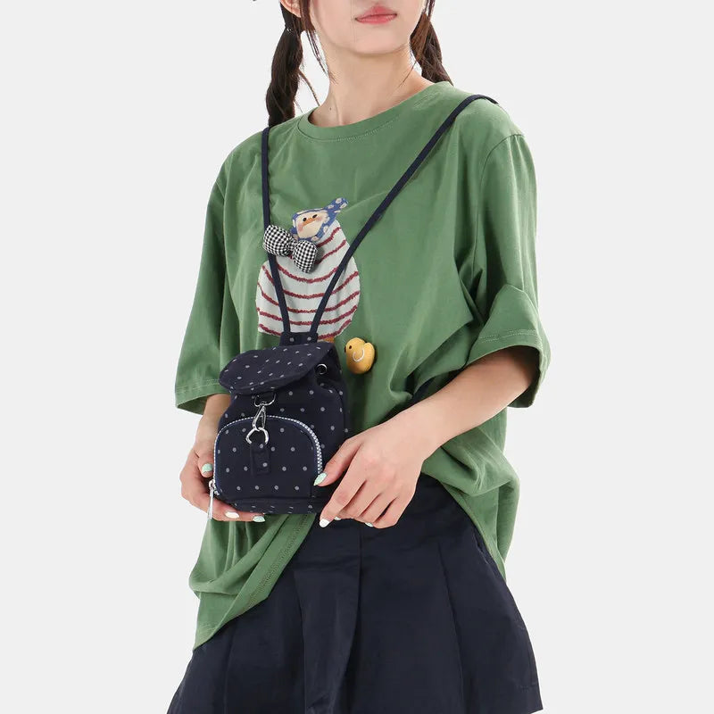 Korean Felt Drawstring Mini Backpack – Unisex Crossbody Bag
