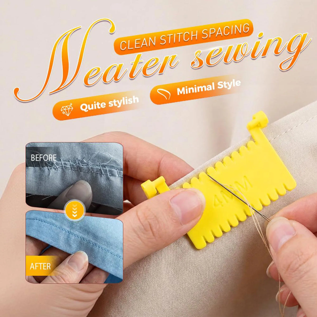 Quilting Sewing Gauge Tool – Hemming, Seam & Edge Stitching