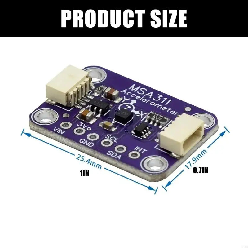 MSA311 I2C 14-Bit Triaxial Accelerometer Module ±2G–16G