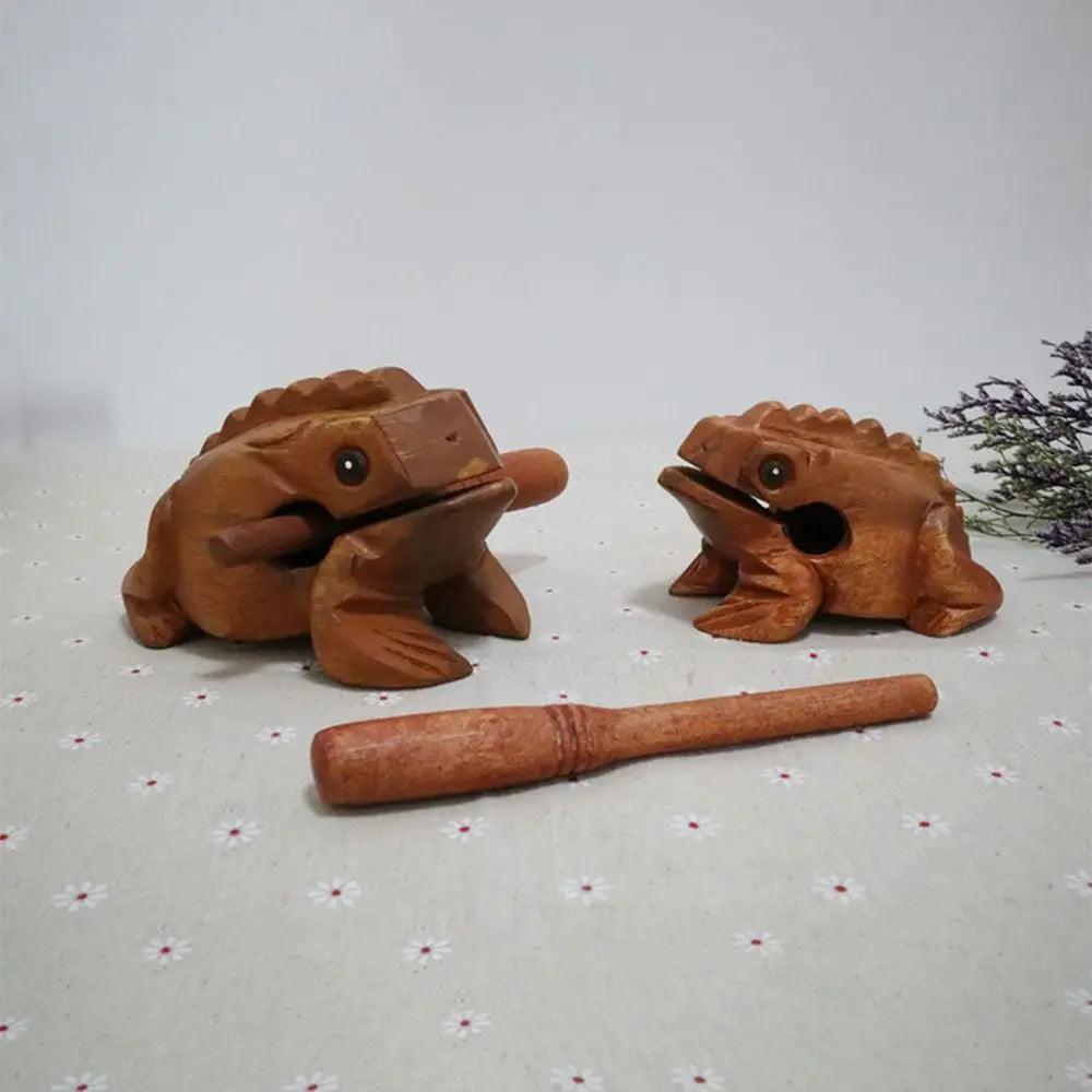 Wooden Frog Guiro Rasp Handcrafted Percussion Instrument