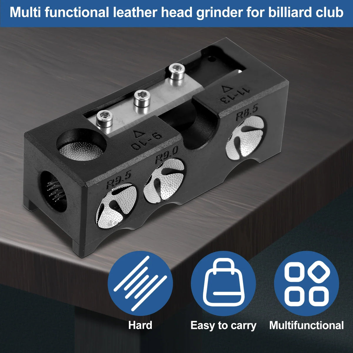 Billiard Pool Cue Tip Shaper & Repair Tool Kit – 11-Piece
