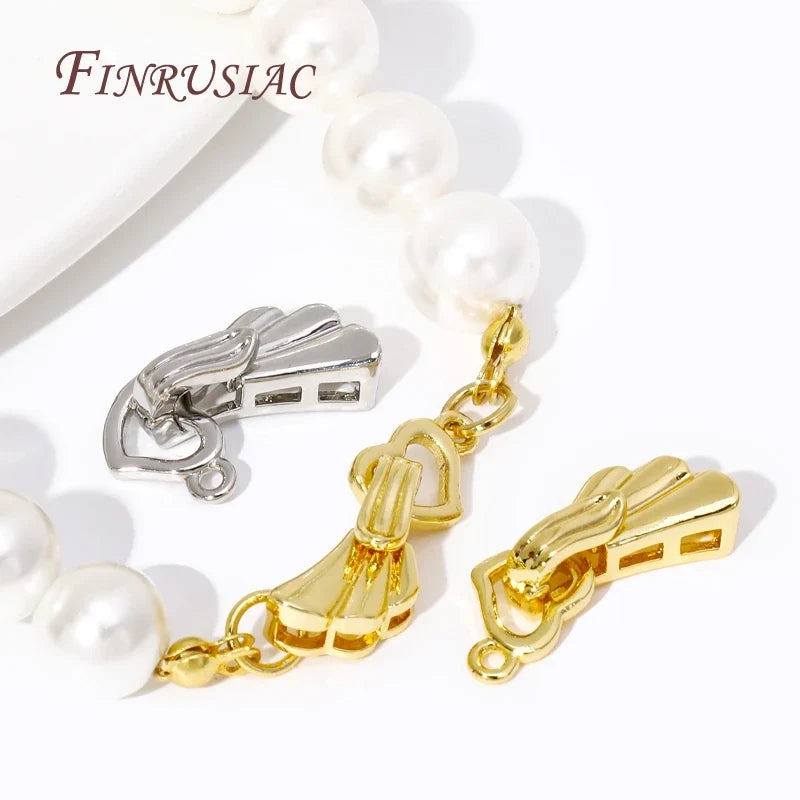 Angel Wings Heart Clasp 18K Gold Plated – DIY Jewelry Connector