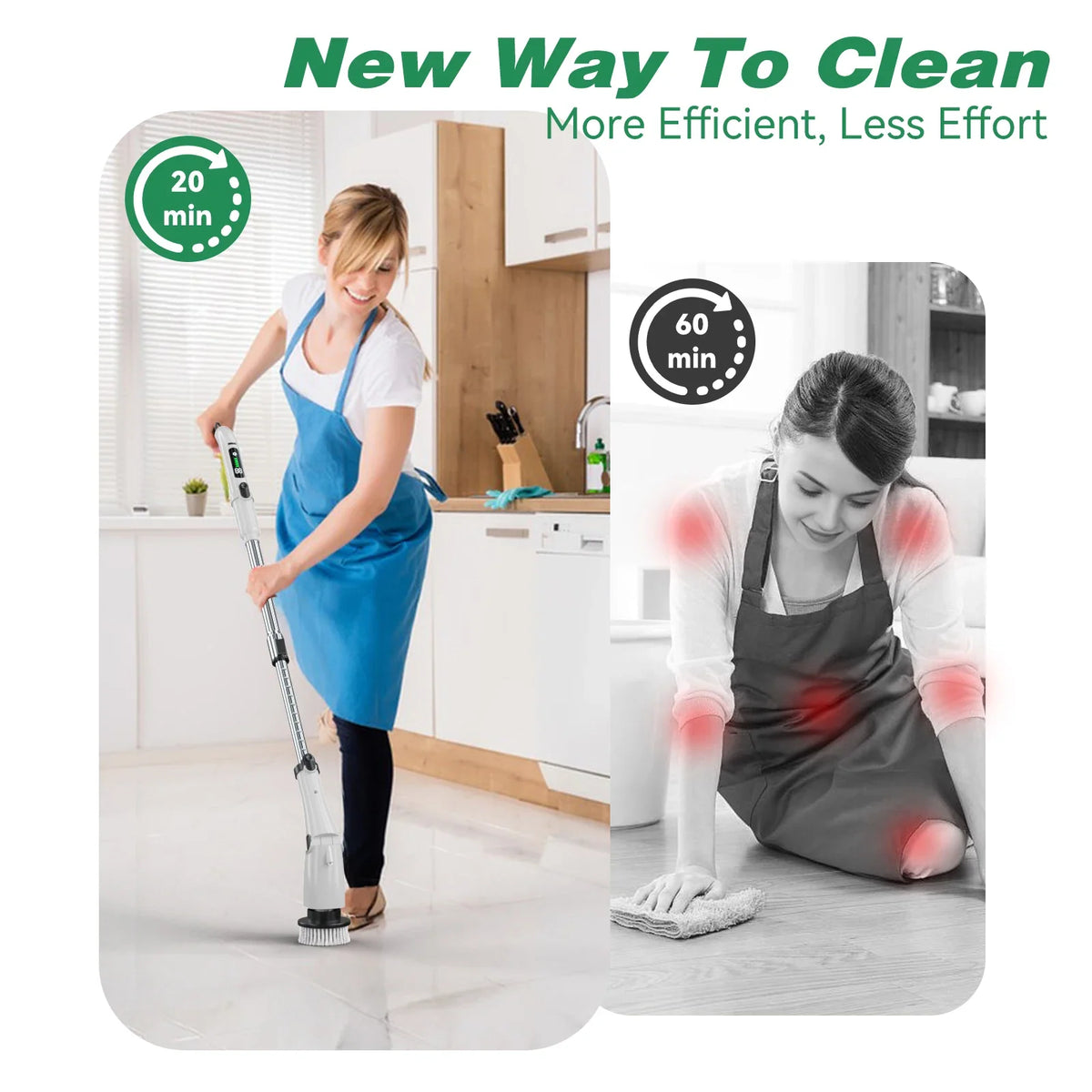 USB Rechargeable Cordless Electric Spin Scrubber – 7 Heads