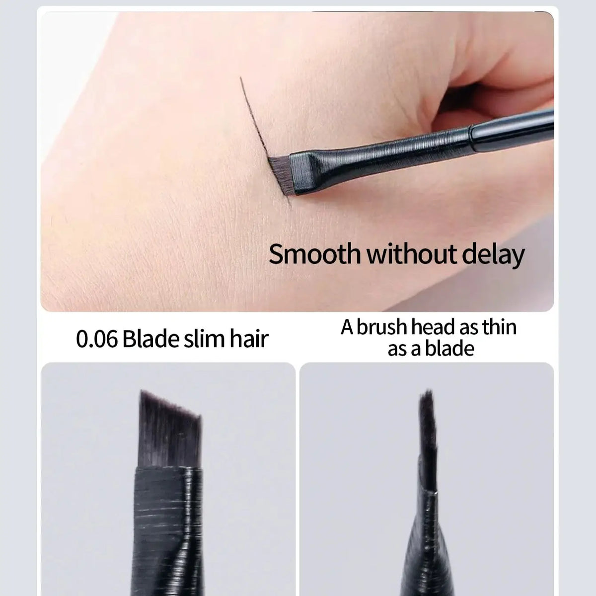Ultra Thin Blade Eyeliner & Eyebrow Brush Set – 2pc Precision