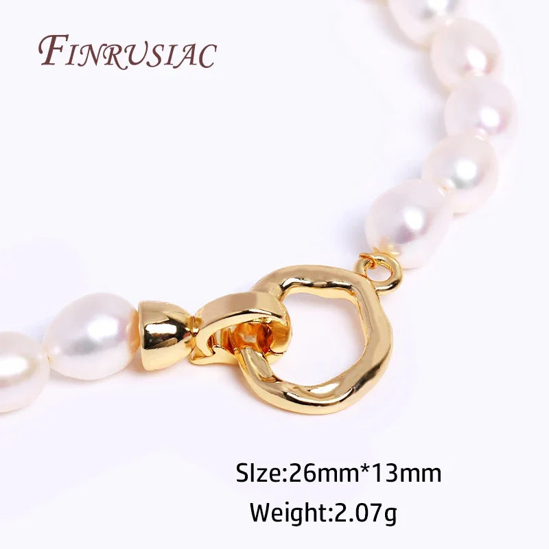 18K Gold Plated Zircon Bead Clasp | DIY Necklace Jewelry