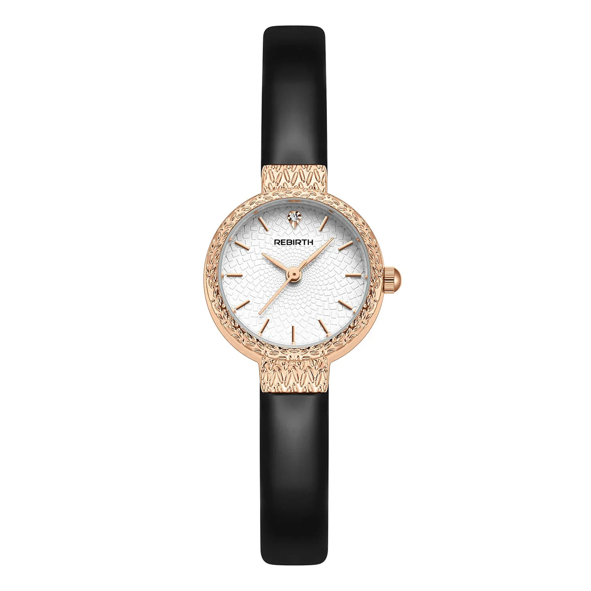 Roman Scale Quartz Watch – Leather Band, Water Resistant