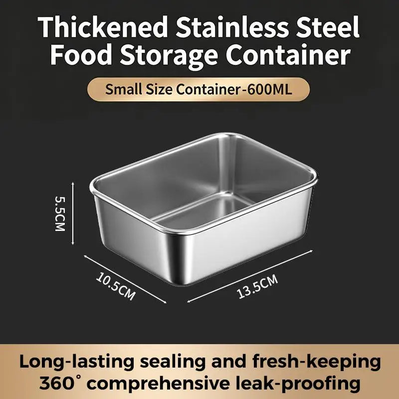 Stainless Steel Food Storage Container with Airtight Lid