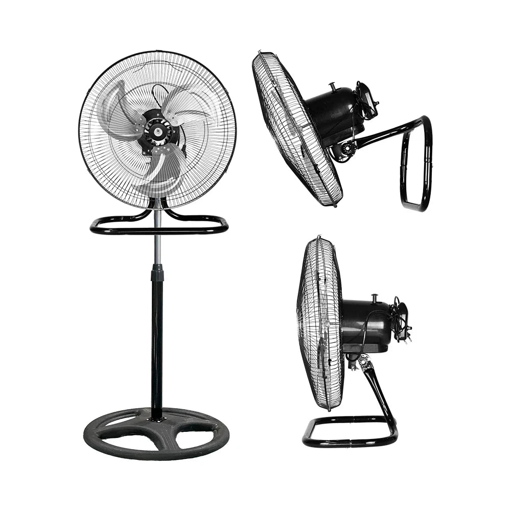 Modern 3-Blade Oscillating Metal Fan – Adjustable Height