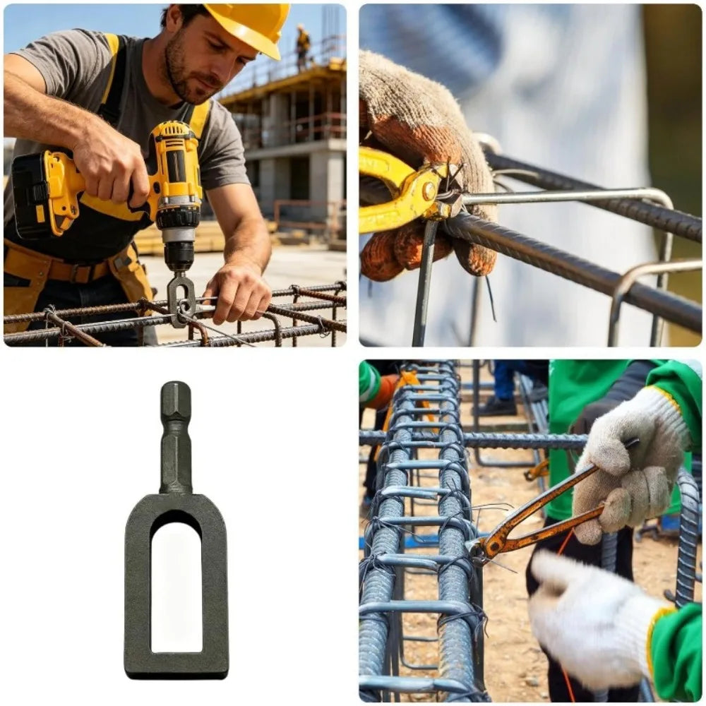 Wire Twister Tool – Drill Bit Rebar & Wire Knotting Accessory