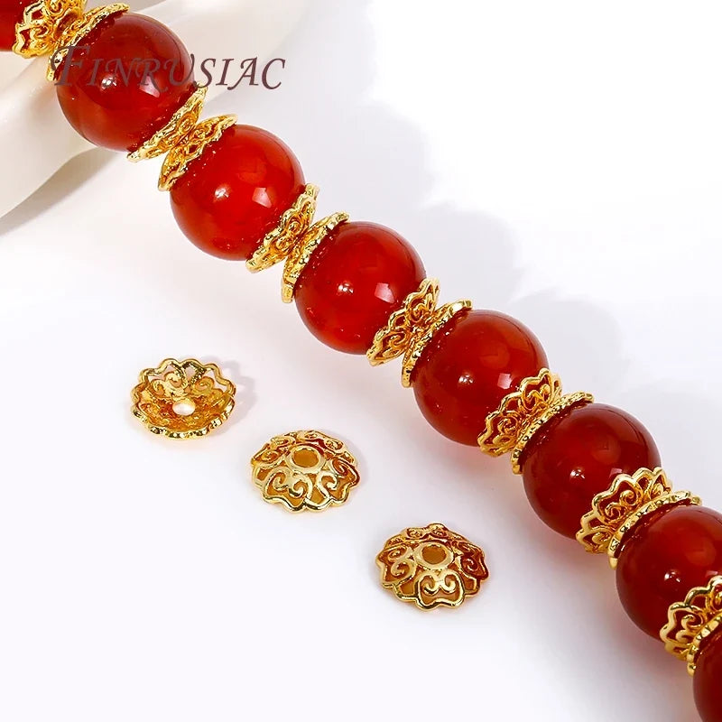 8mm 18K Gold Plated Filigree Flower Bead Caps | DIY Jewelry