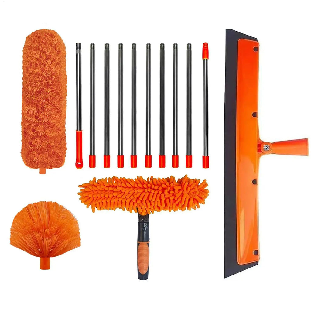 2-in-1 Telescopic Ceiling Duster & Window Cleaning Brush Kit
