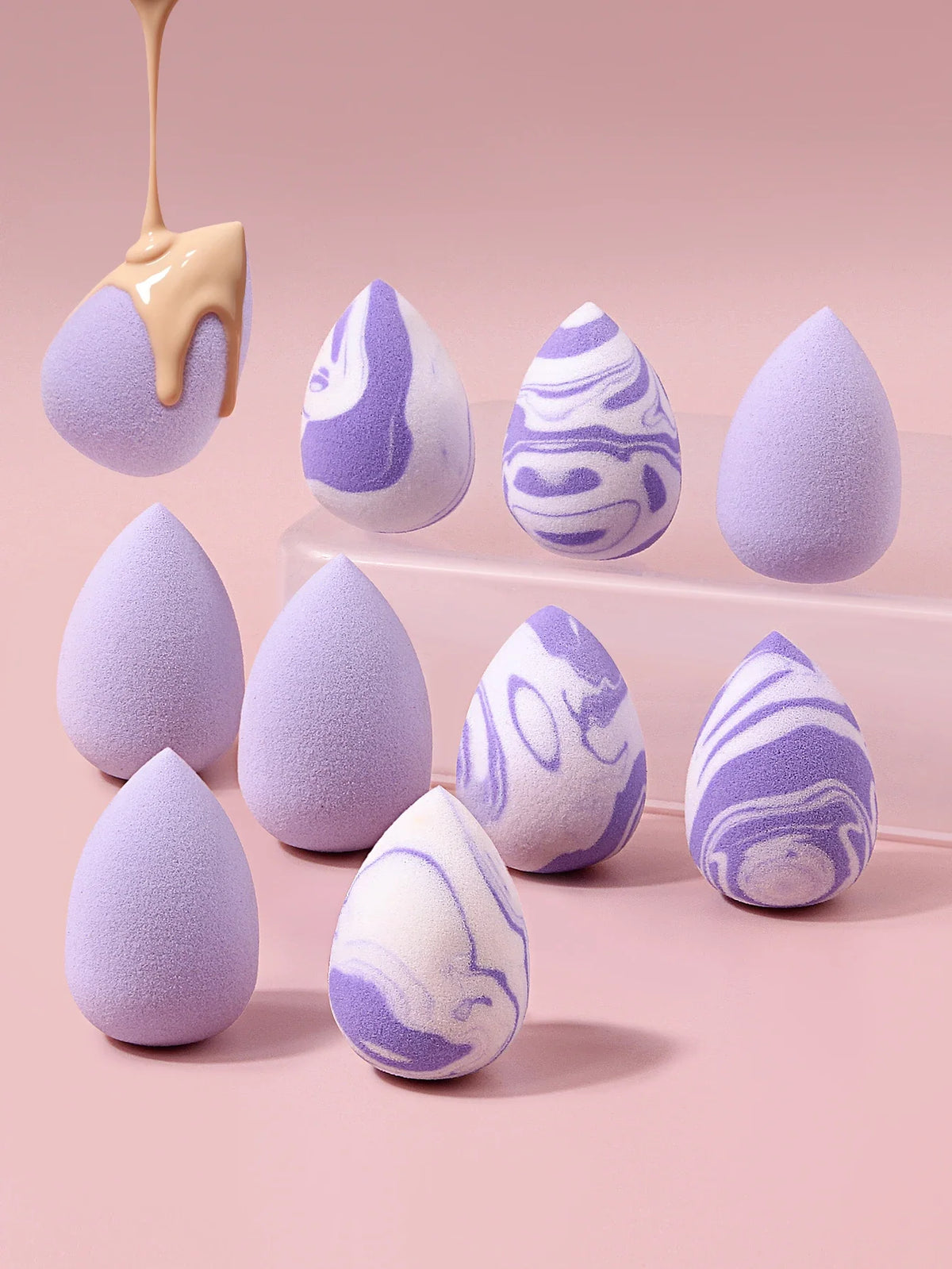 Marble Mini Makeup Sponge Set 12pc – Blending & Foundation