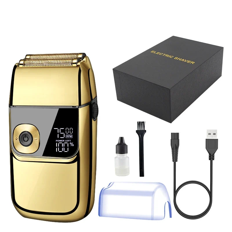 USB Rechargeable Electric Rotary Shaver for Men – Twin Blade